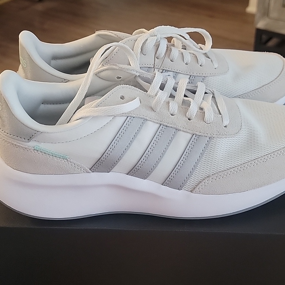adidas Women’s White and Light Gray Sneakers